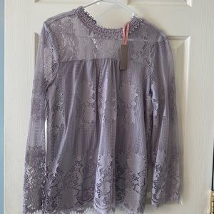 NWT  Lace Lavender Top